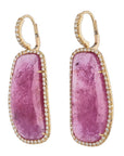 Pink Sapphire Slice Drop Earrings Earrings H&H Jewels