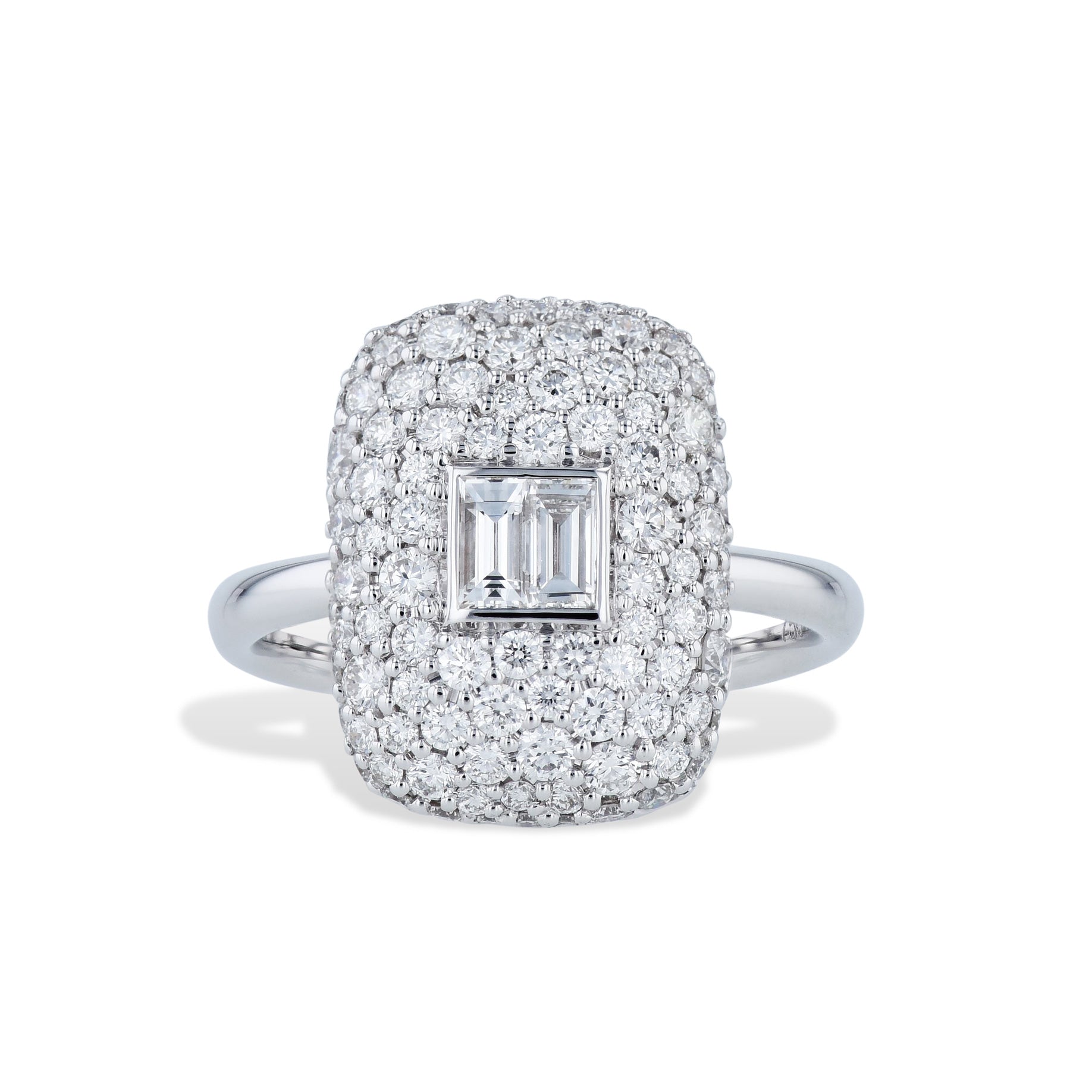 Diamond 18K White Gold Ring Rings Curated by H