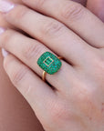 Emerald 18K Yellow Gold Ring Rings Curated by H