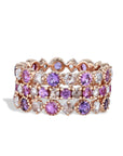 Diamond and Sapphire Rose Gold Ring Rings Curated by H