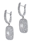Diamond White Gold Drop Earrings Earrings Curated by H