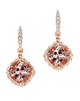 Rose Gold Diamond Morganite and Pink Tourmaline Drop Earrings Earrings Curated by H
