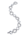 Diamond Pave 18K White Gold Link Bracelet Bracelets Curated by H