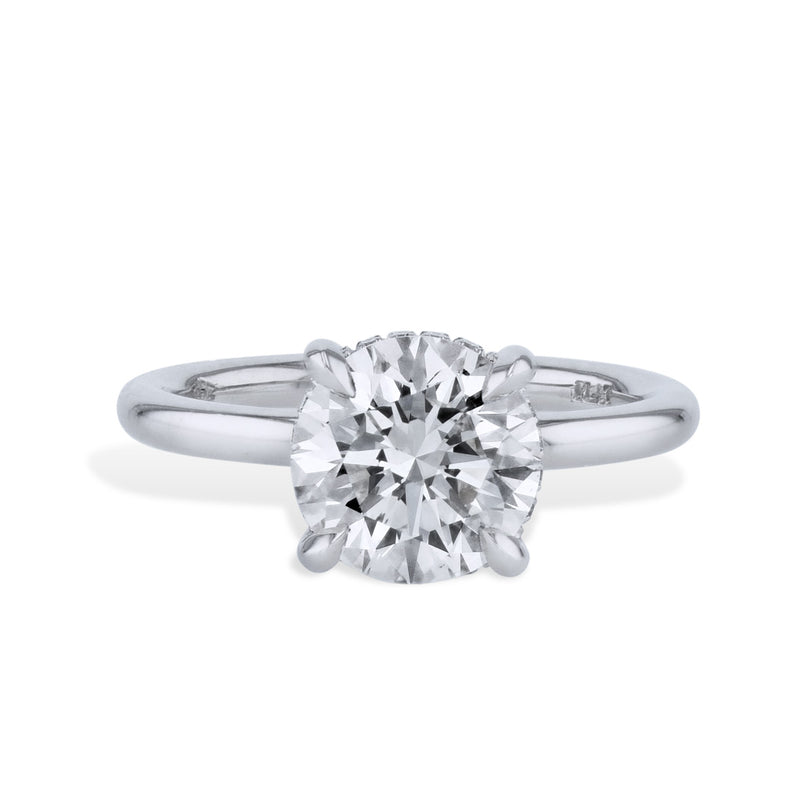 2.50 Carat Diamond Platinum Engagement Ring Rings H&H Jewels