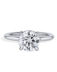 2.01 Carat Round Diamond Platinum Engagement Ring Rings H&H Jewels