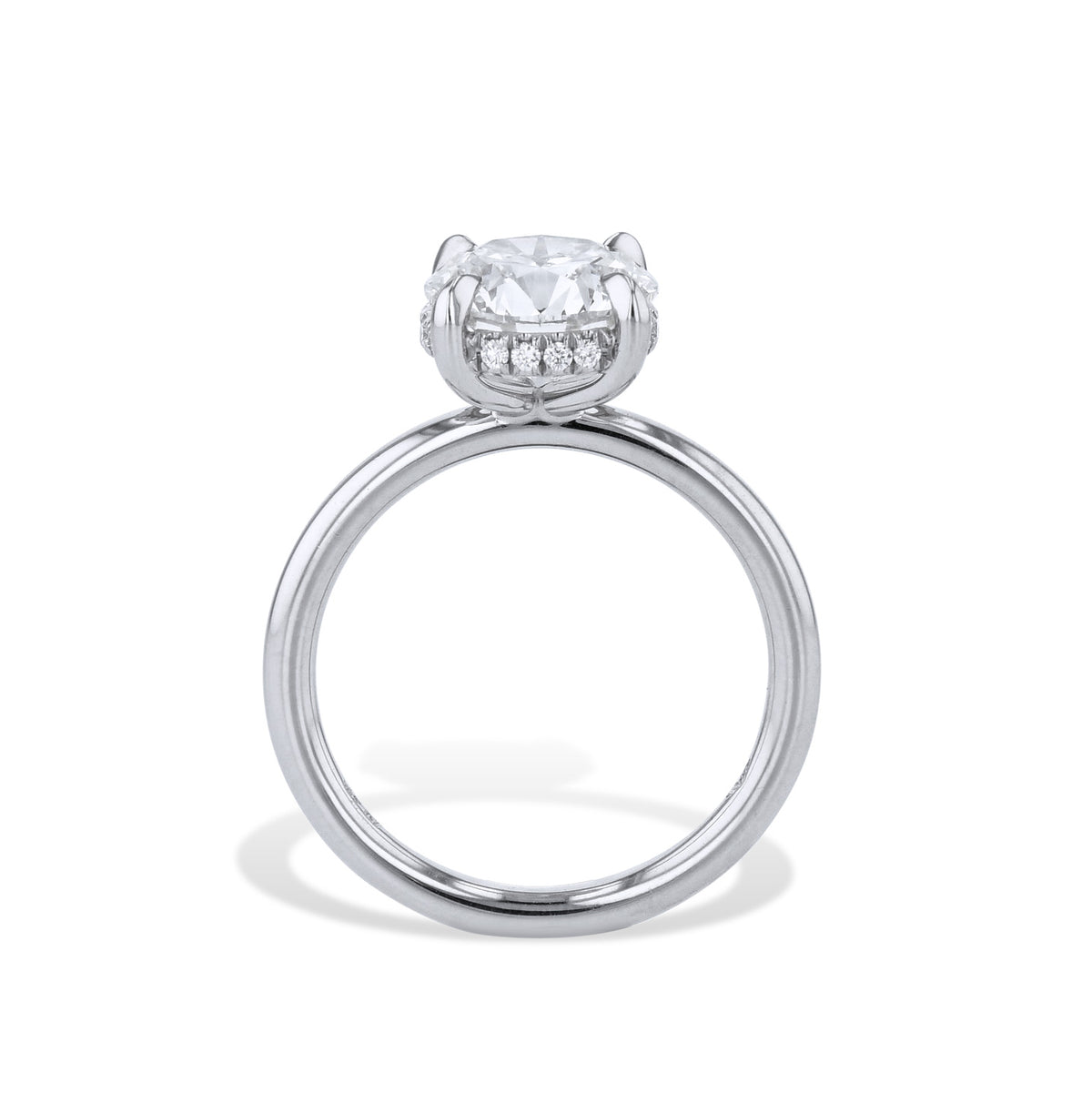 2.01 Carat Round Diamond Platinum Engagement Ring - Alternate View 1
