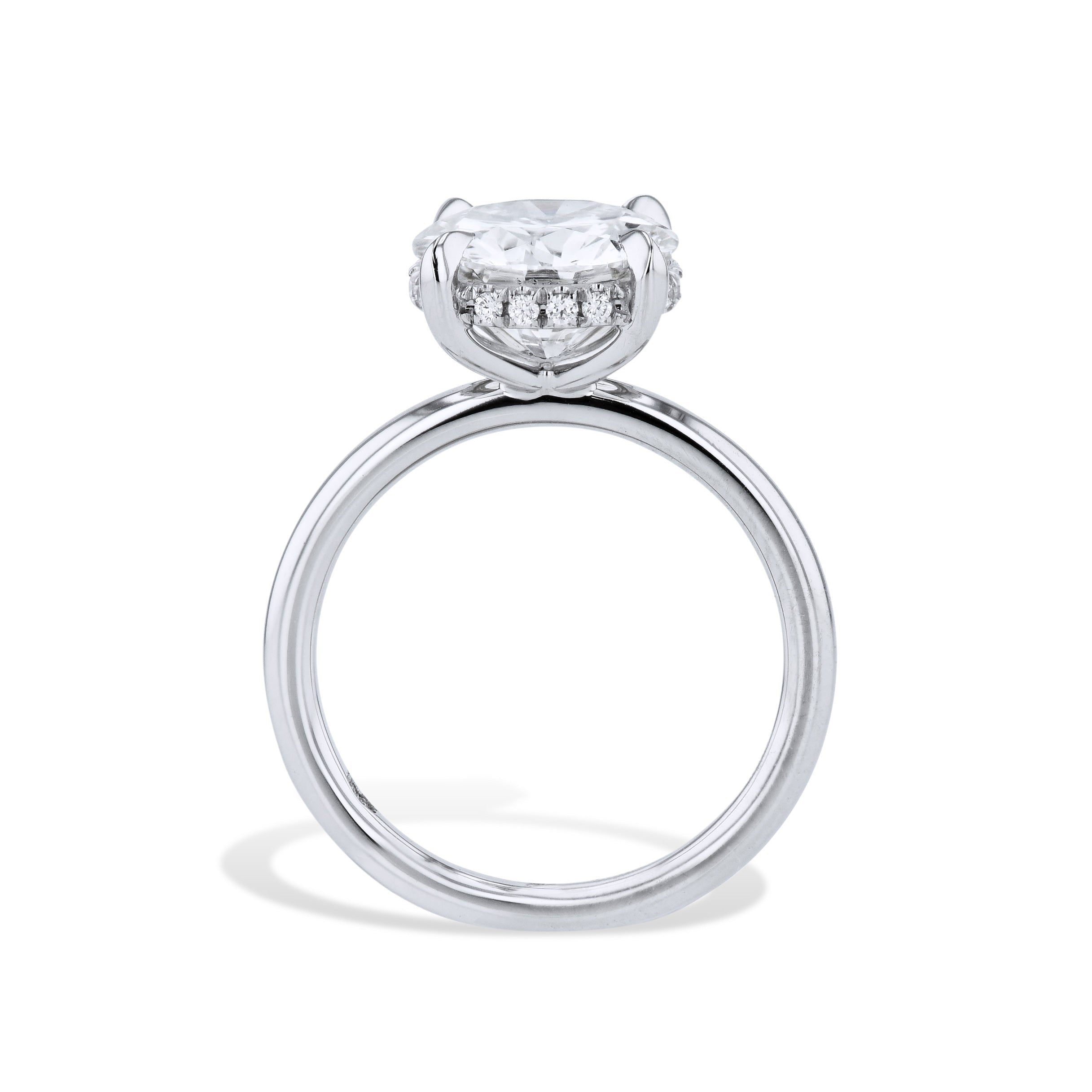 3.11 Carat Round Diamond Platinum Engagement Ring Rings H&H Jewels