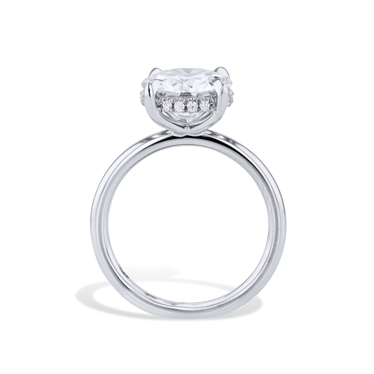 3.11 Carat Round Diamond Platinum Engagement Ring - Alternate View 1