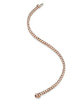 Semi-Bezel Diamond Pink Gold Tennis Bracelet Bracelets H&H Jewels