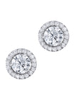 Diamond and Pave Stud Earrings Earrings H&H Jewels