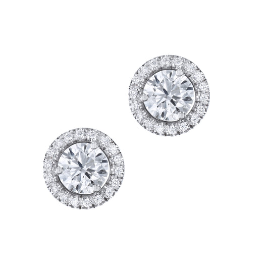 Diamond and Pave Stud Earrings Earrings H&H Jewels