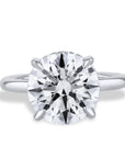 5.07 Carat Round Diamond Platinum Engagement Ring Rings H&H Jewels