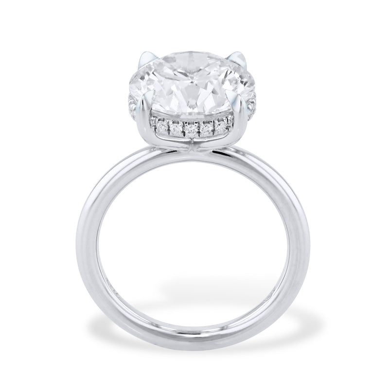 5.07 Carat Round Diamond Platinum Engagement Ring Rings H&H Jewels