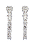Diamond 18K White Gold Prong Set Hoop Earrings Earrings H&H Jewels