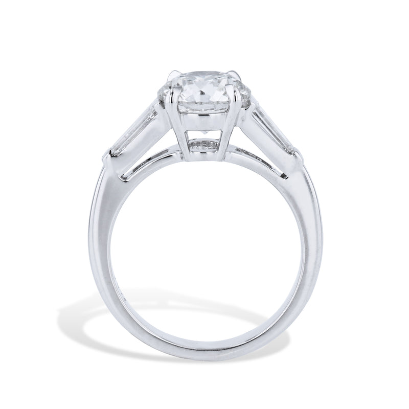 2.03 Carat Diamond Platinum Engagement Ring Rings H&H Jewels