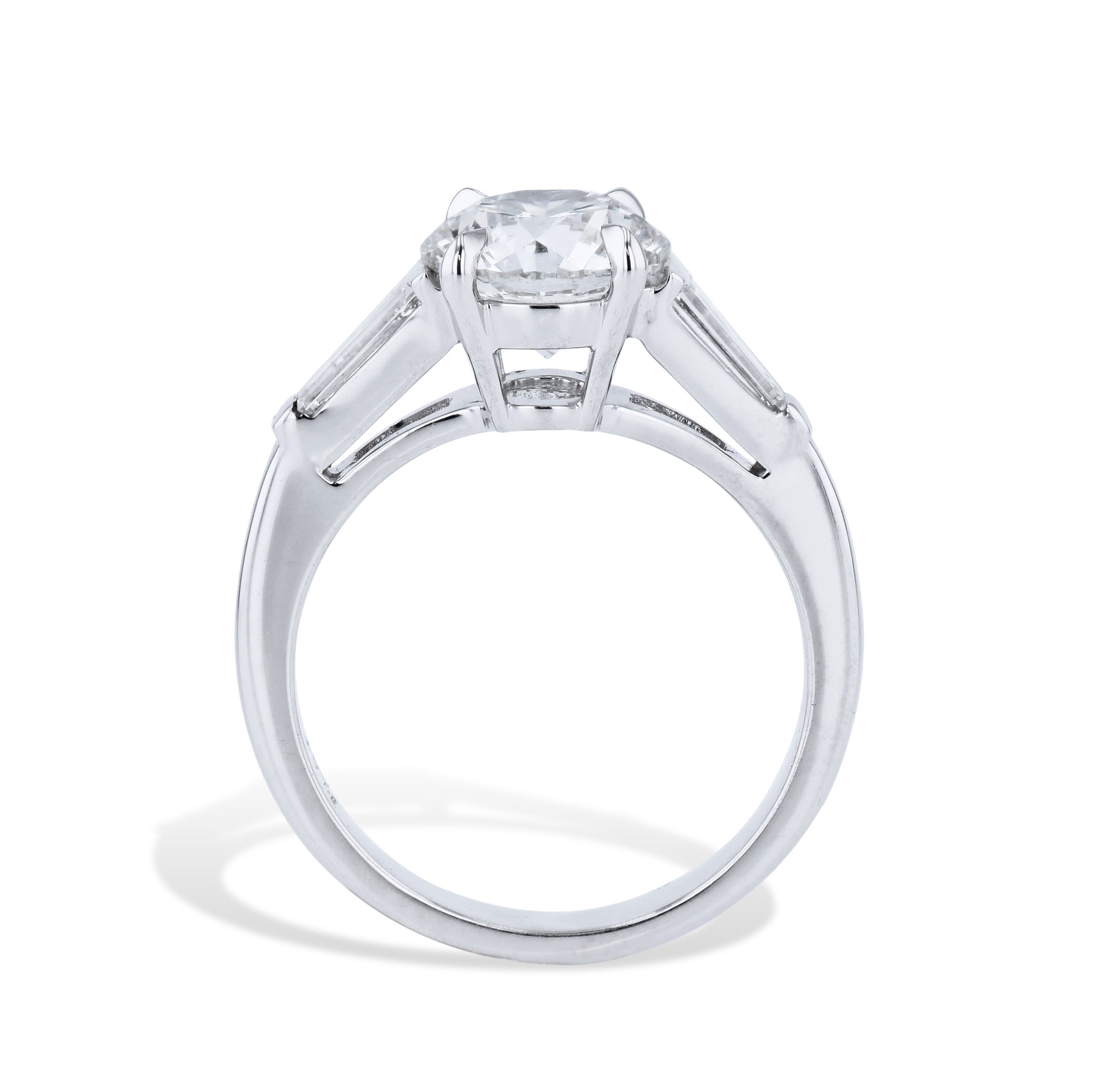 2.03 Carat Diamond Platinum Engagement Ring Rings H&amp;H Jewels