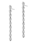 Diamond Pave White Gold Estate Drop Earrings Earrings Estate & Vintage
