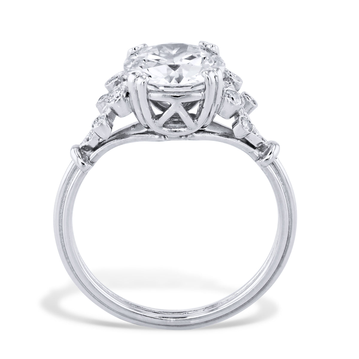 Transitional Cut Diamond Platinum Engagement Ring - Alternate View 1