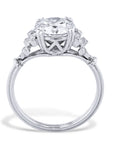 Transitional Cut Diamond Platinum Engagement Ring Rings H&H Jewels