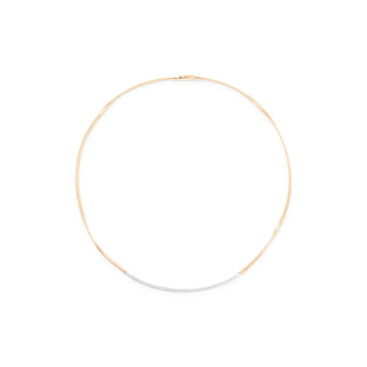 18K Yellow Gold Coil Diamond Bar Marrakech Collection Necklace Necklaces Marco Bicego