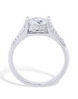 Oval Diamond Platinum Pave Engagement Ring Engagement Rings H&H Jewels