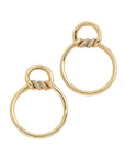 18kt Yellow Gold Cialoma Diamond Twisted Circle Drop Earrings Earrings Roberto Coin