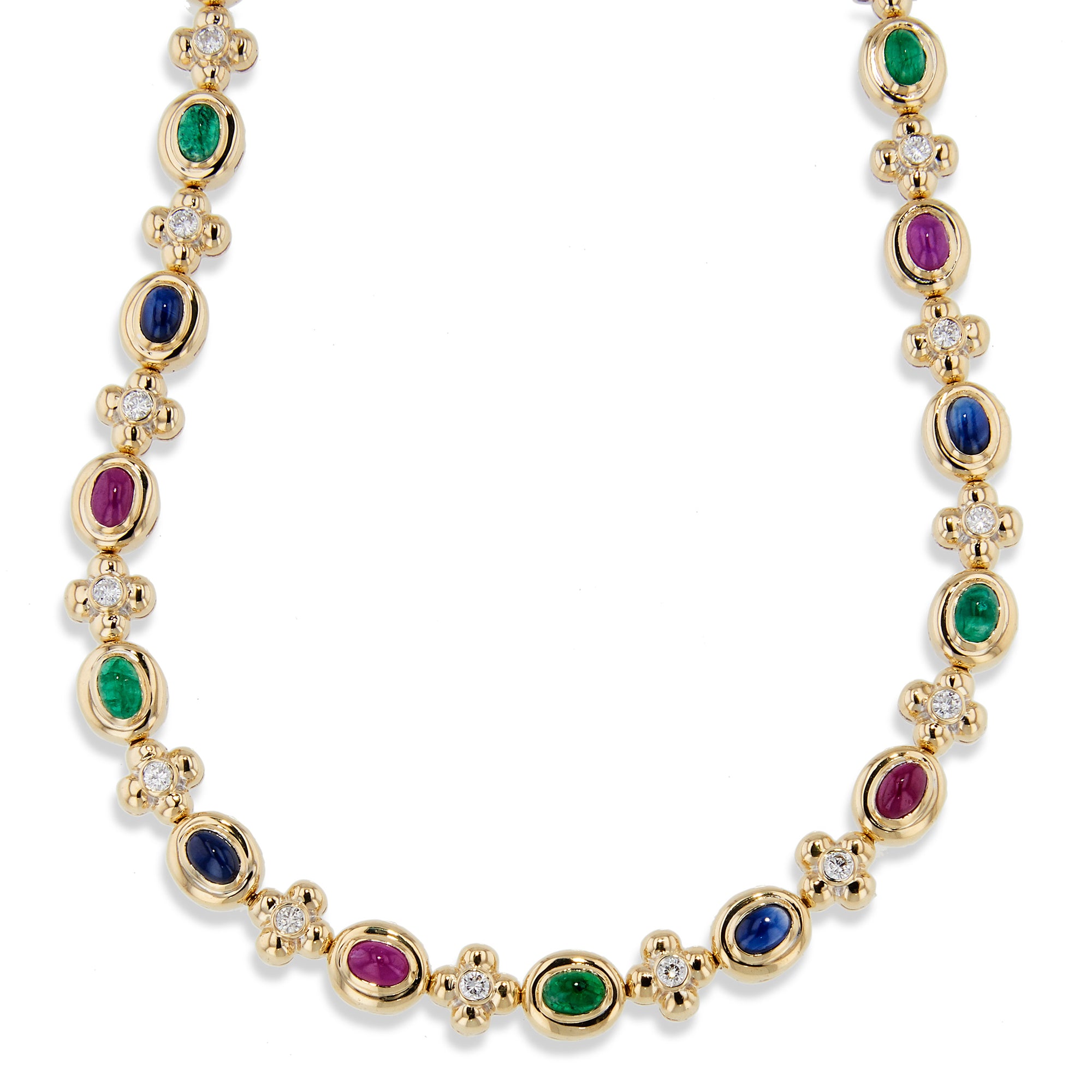 Multi-Color Yellow Gold Estate Necklace Necklaces Estate &amp; Vintage