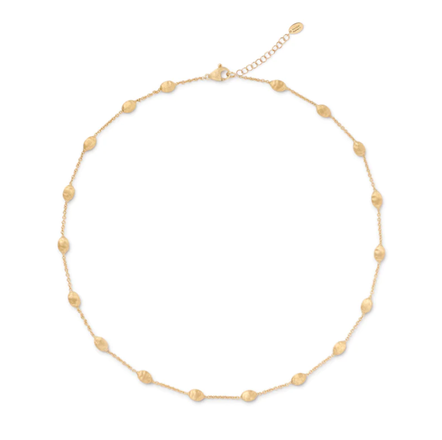 18K Yellow Gold Small Bead Siviglia Collection Short Necklace Necklaces Marco Bicego