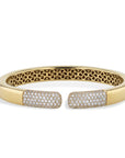 Yellow Gold Pave Diamond Cuff Bracelet Bracelets Curated by H