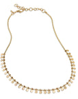 Yellow Gold Mini Coin Beaded Chain Necklace Necklaces Curated by H