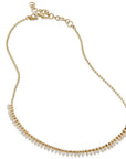 Yellow Gold Diamond Bezel Beaded Chain Necklace Necklaces Curated by H