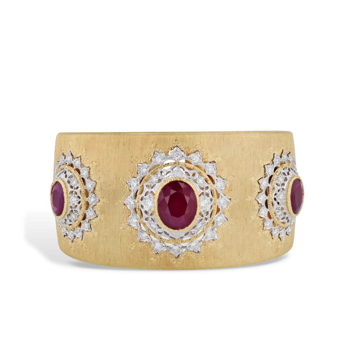 Buccellati Ruby Yellow and White Gold Estate Bracelet Bracelets Estate & Vintage