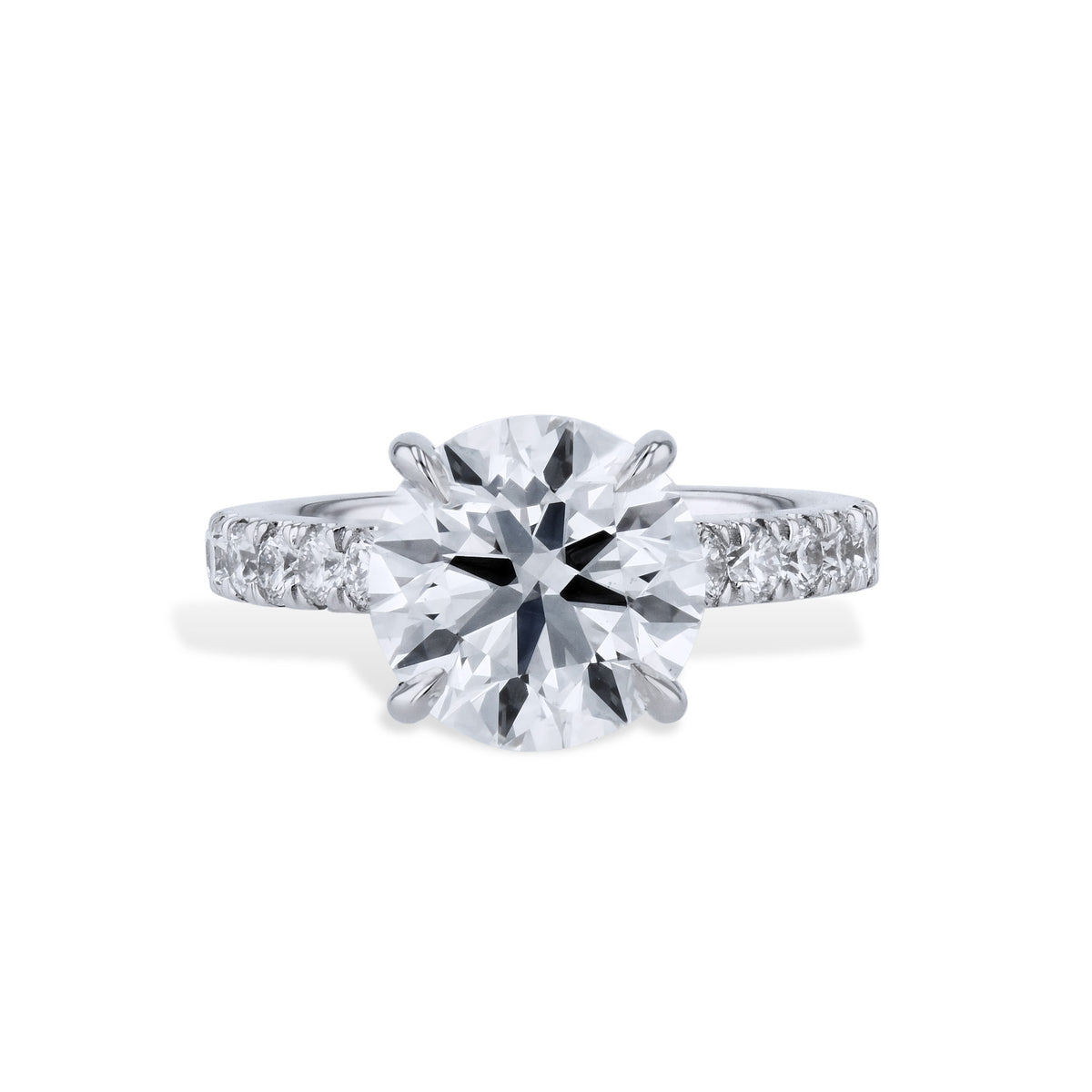 3.00ct Round Diamond White Gold Estate Ring Engagement Rings Estate & Vintage
