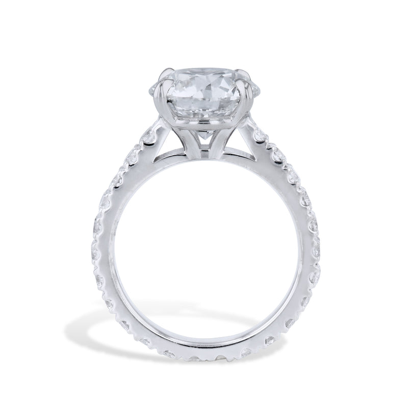 3.00ct Round Diamond White Gold Estate Ring Engagement Rings Estate & Vintage