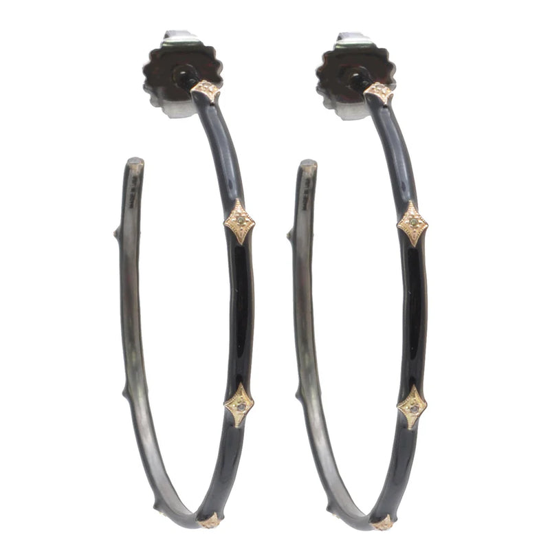 Crivelli Enamel Hoop Earrings Earrings Armenta