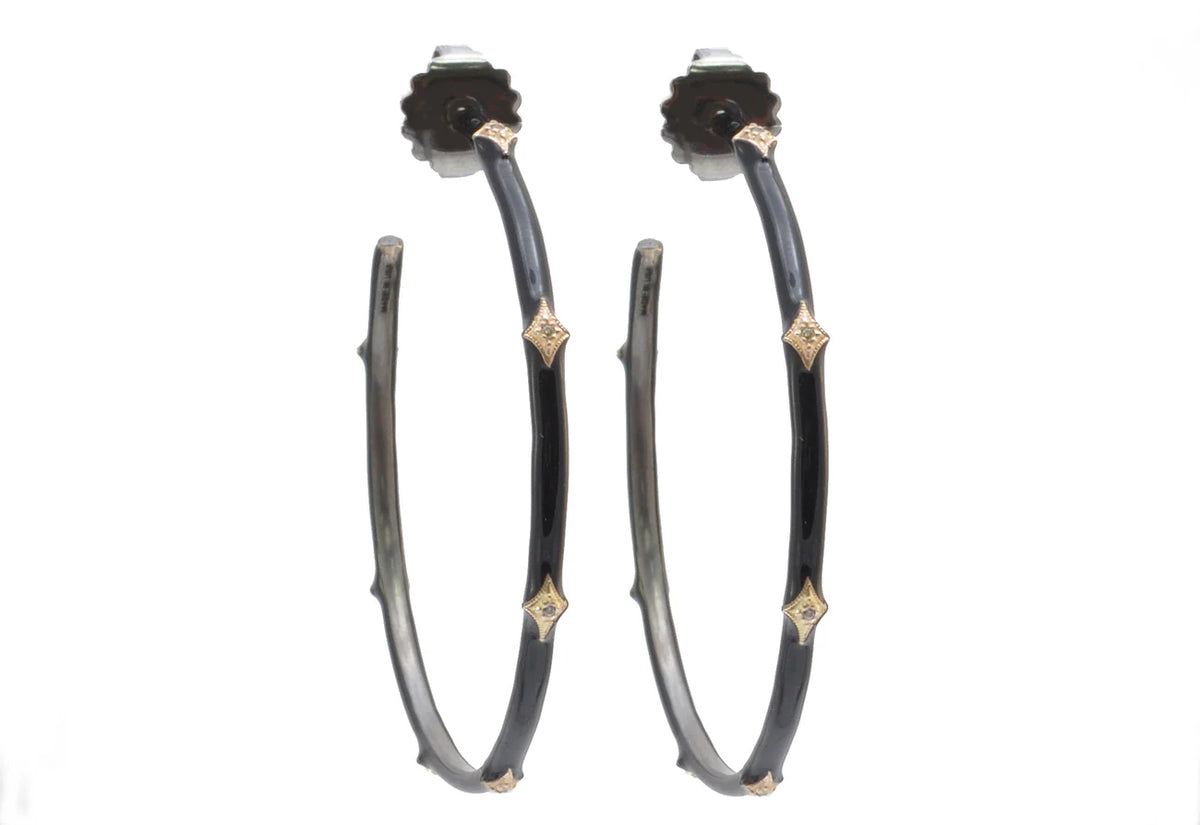 Crivelli Enamel Hoop Earrings Earrings Armenta