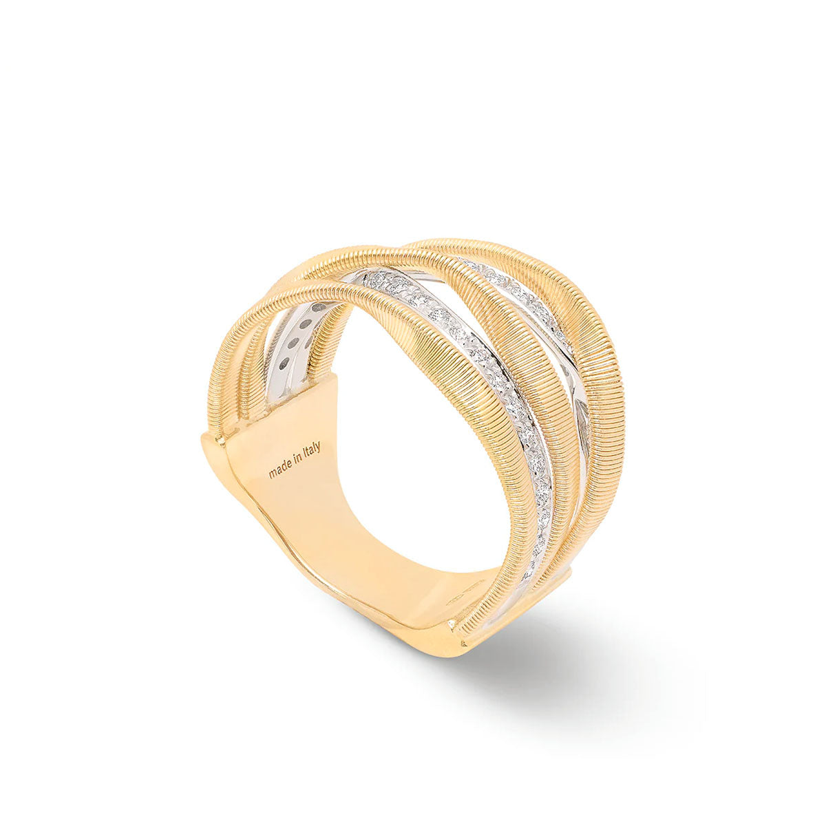 18kt Yellow Gold Diamond 5-Strand Coil Marrakech Collection Ring Rings Marco Bicego