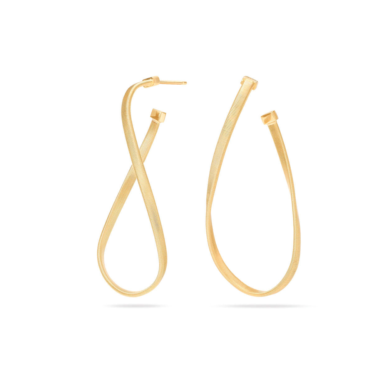 18K Yellow Gold Marrakech Collection Twisted Medium Hoop Earrings Earrings Marco Bicego
