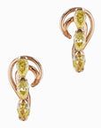 Fancy Yellow Diamond Rose Gold Drop Earrings Earrings Curated by H