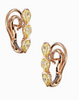 Fancy Yellow Diamond Rose Gold Drop Earrings Earrings Curated by H