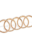 5 Band Diamond Rose Gold Ring Set Rings Curated by H