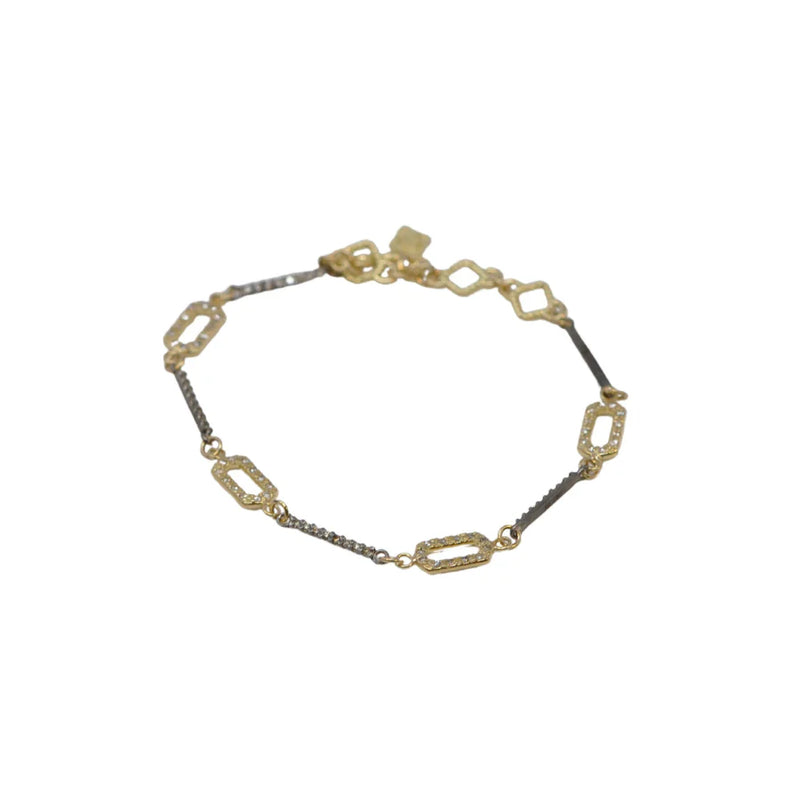Gold Diamond Paperclip Bracelet Bracelets Armenta