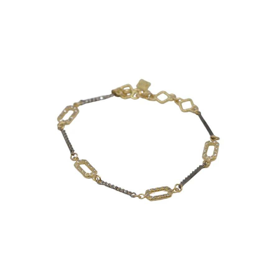 Gold Diamond Paperclip Bracelet Bracelets Armenta