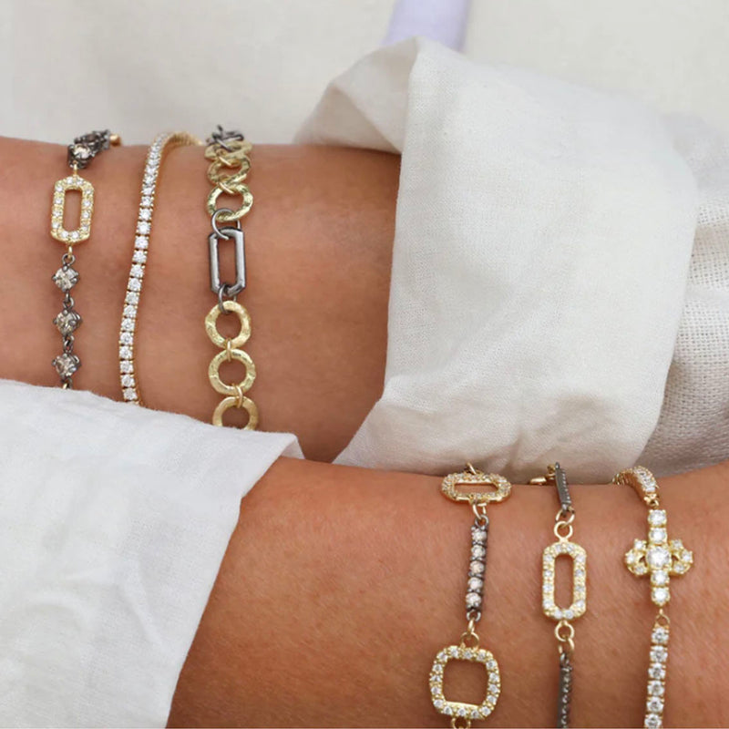 Gold Diamond Paperclip Bracelet Bracelets Armenta