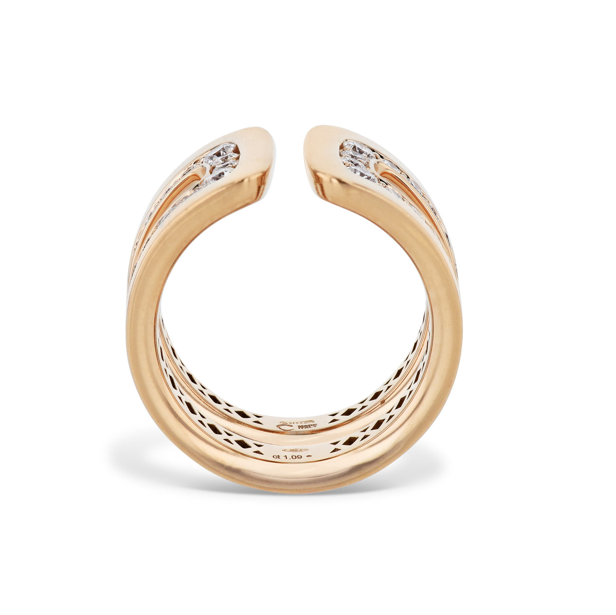 18kt Rose Gold Diamond Ring - Alternate View 1