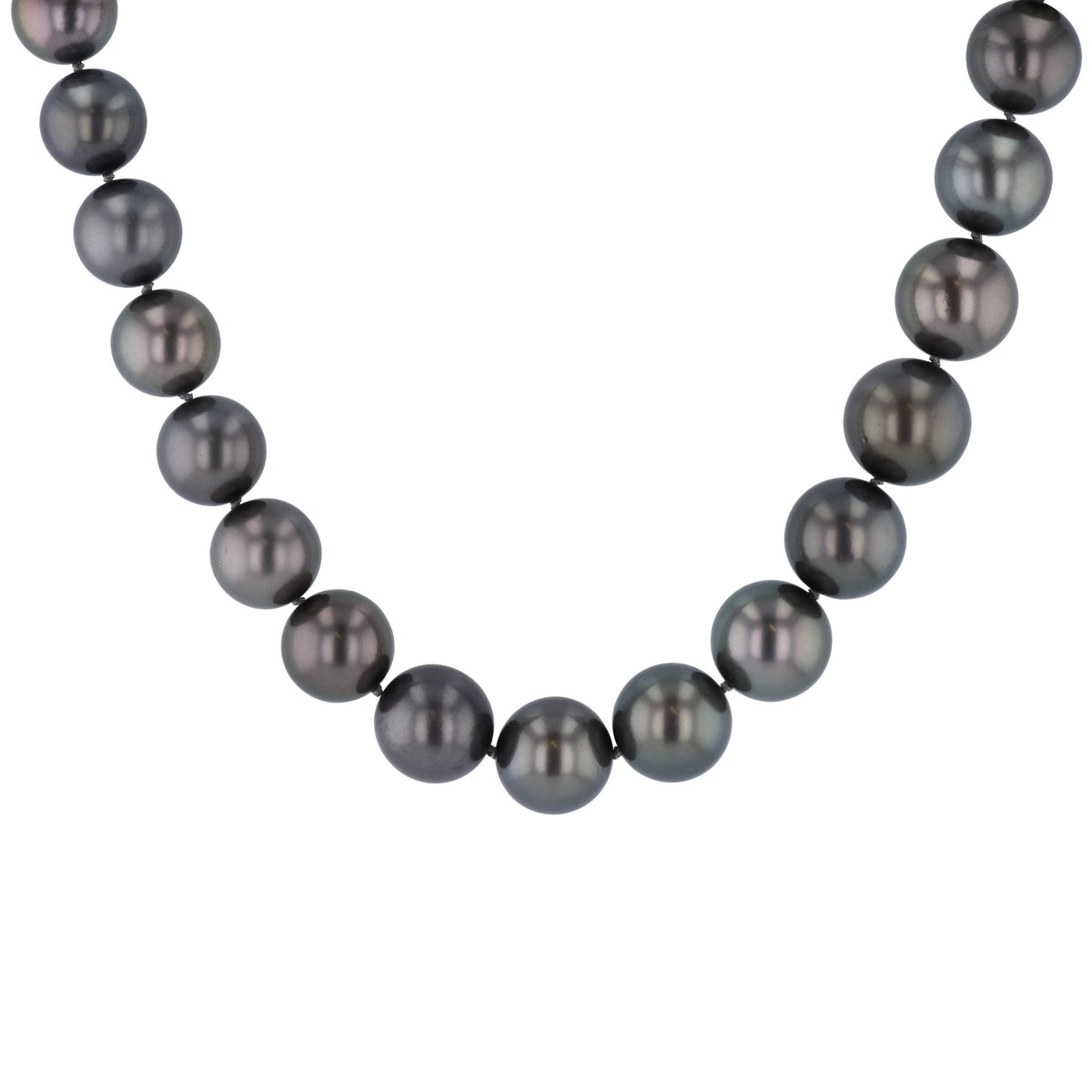 Tahitian Pearl Diamond White Gold Estate Necklace - Alternate View 1