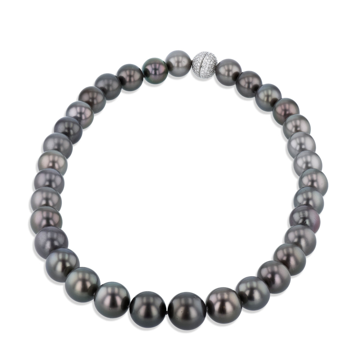 Tahitian Pearl Diamond White Gold Estate Necklace Necklaces Estate & Vintage