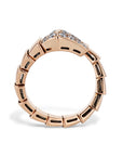 Bulgari Serpenti Viper Diamond Rose Gold Estate Ring Rings Estate & Vintage