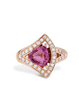 Bvlgari Divas Dream Pink Tourmaline Diamond Rose Gold Estate Ring Rings Estate & Vintage