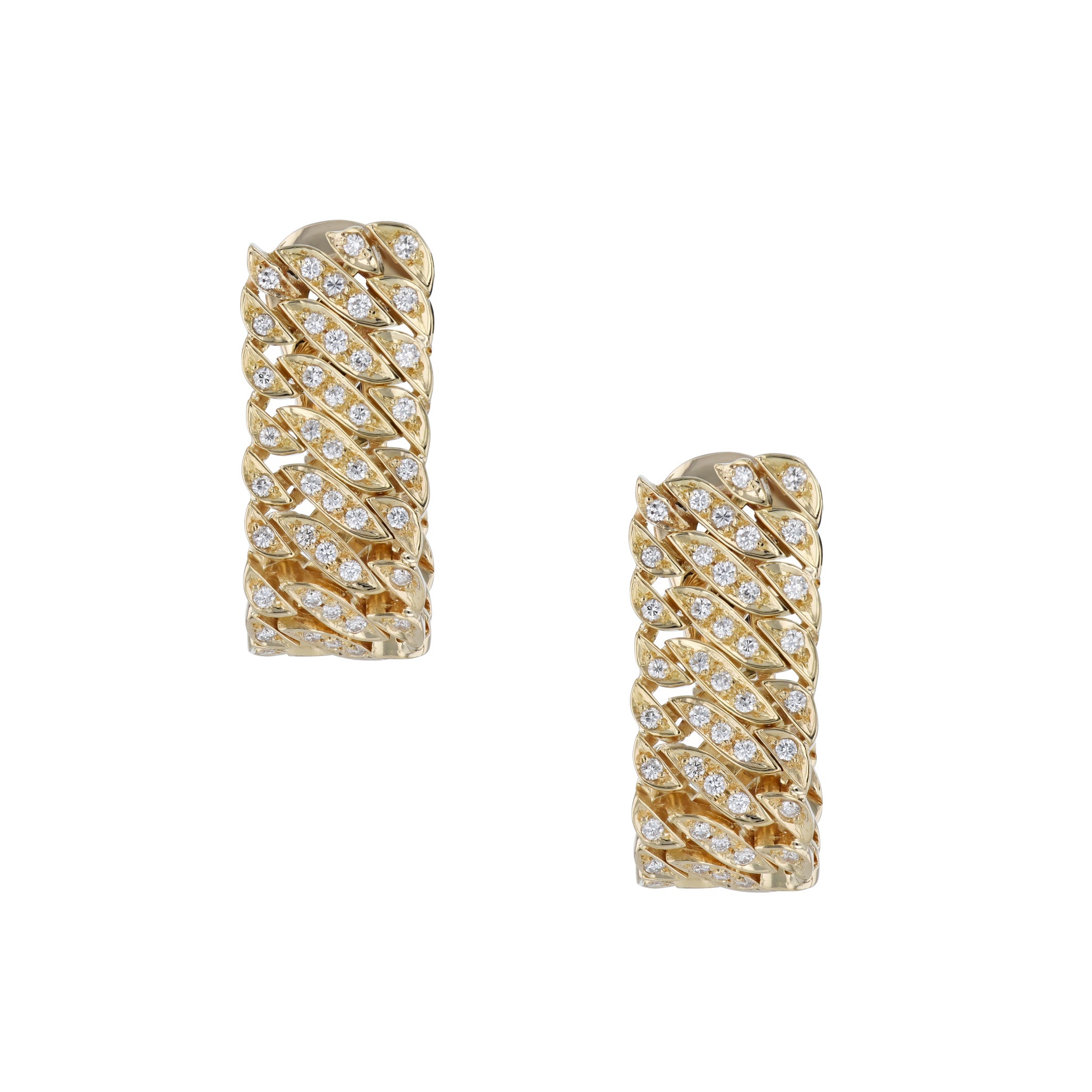 Yellow Gold and Diamond Estate Earrings Earrings Estate &amp; Vintage